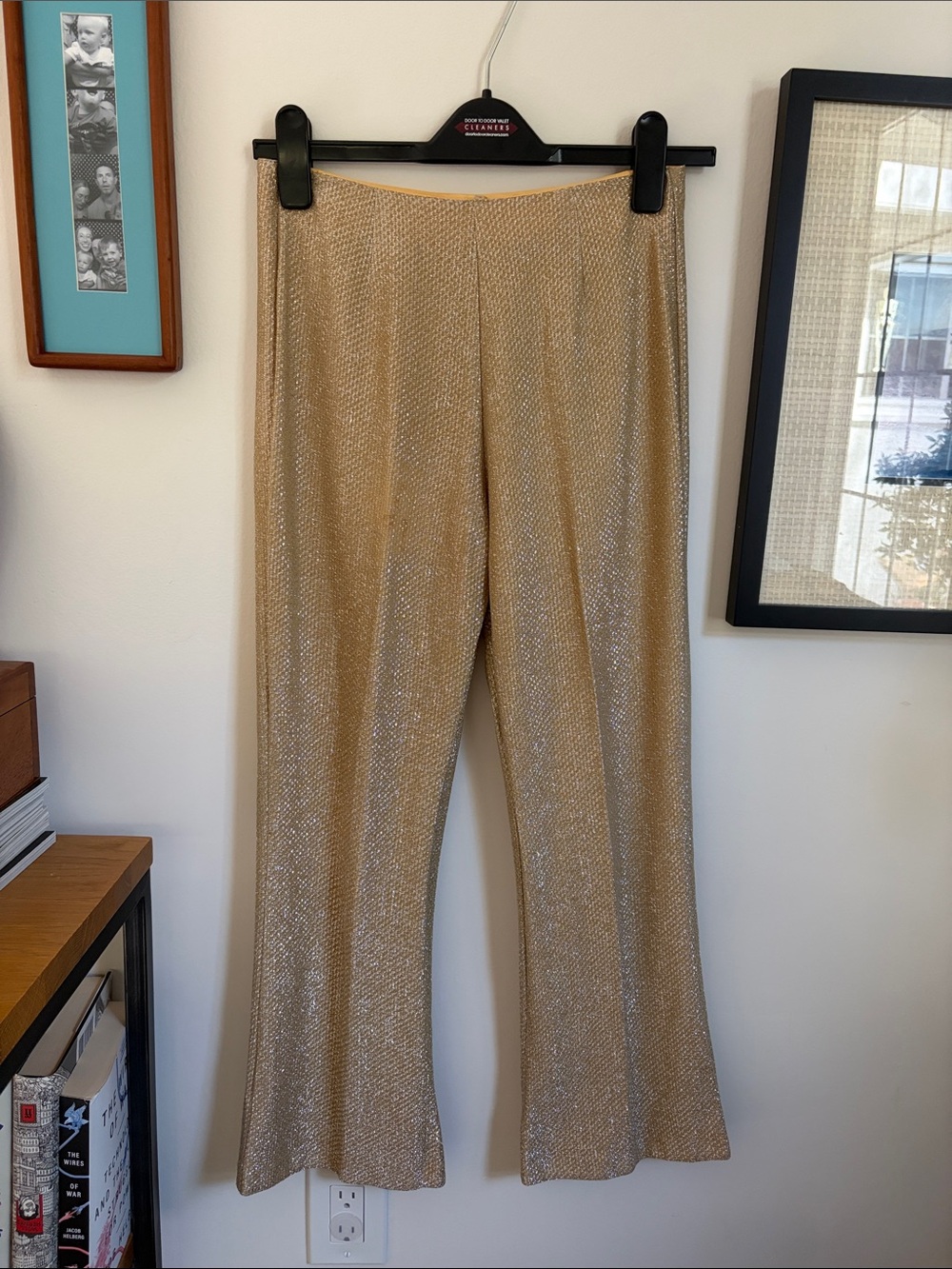 Vintage gold lamé disco pants